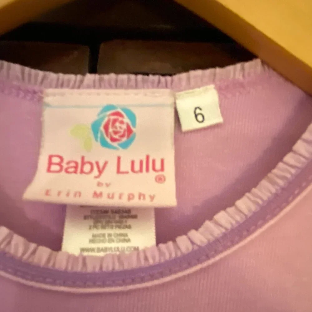 Baby Lulu Purple Dress with Tulle Skirt (2 pc set) - Size 6 - Picture 7 of 11
